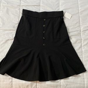 NEW Black midi skirt with buttons on the middle